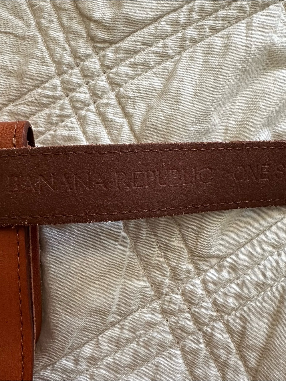 Banana Republic Genuine Leather Cognac / Camel Brown Crossbody / Belt Bag - Picture 5 of 7